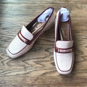 Like New Sam Edelman Flo Block Heel Loafer in Sand Size 9.5